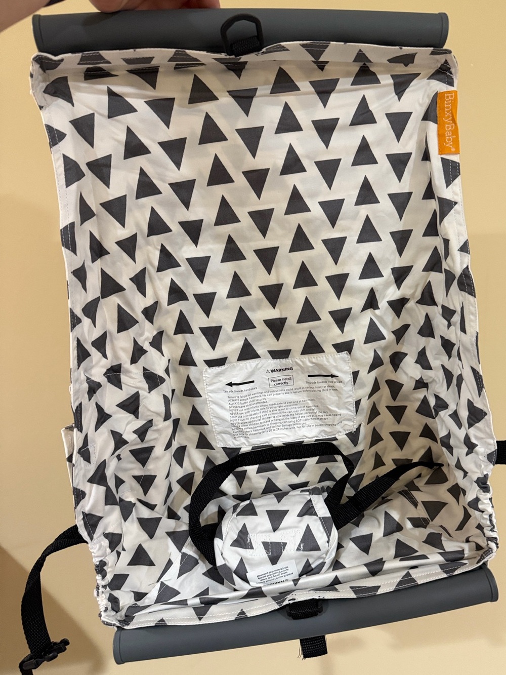 Binxy Baby Cart Hammock - Triangles - Picture 8 of 9